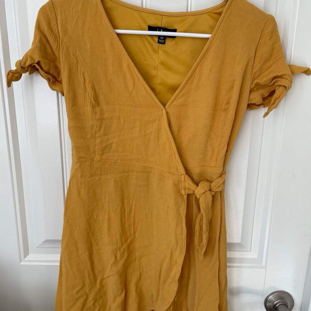 Lulus wrap dress - golden yellow - size XS